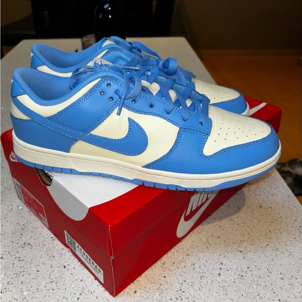 New with box Nike Dunk Low Retro coconut milk/university blue men’s size 11